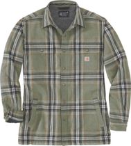 Carhartt Relaxed Fit Heavyweight Flannel Sherpa-lined Shirt Jac Herren Midlayer für Outdoor Aktivitäten