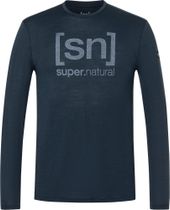 Super.Natural M Denim Logo SN LS Herren Longsleeve für Freizeit und Outdooraktivitäten