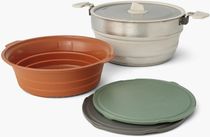 Detour Essentials Camp Kitchen Kit 5L Pot Set w/ Colander and Cutting Boards