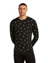 Men Mer 200 Oasis Long Sleeve Crewe Snow Day AOP