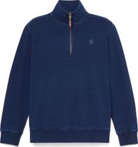 Mens Indigo 1/4 Zip Sweatshirt