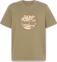 Timberland Mens Tree Logo Lake House Graphic Tee Men's T-shirt for any outdoor activities