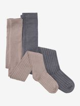 Minymo Stocking - rib (2-pack) Kinder Sportsocken