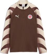 Puma Fcsp Warm Up 14 Zip Top Jr Unisex Longsleeve für Freizeit und Outdooraktivitäten