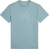 Icebreaker Men Merino Blend 125 Cool-lite Sphere Short Sleeve Tee Across The Peaks Men's Running Shirt