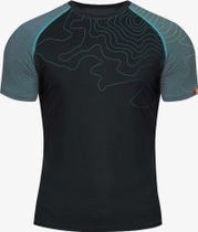 Ein schöner Fleck Erde Kurzarm-shirt Merino Innergebirg Schwarz/Schiefergrau