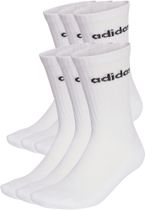 adidas Linear Crew Socks Cushioned Socks 6 Pair Pack Men & Women