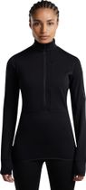 Icebreaker W Mer 200 Realfleece Descender Long Sleeve Half Z Damen Midlayer für Outdoor Aktivitäten
