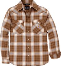 Carhartt Montana Rugged Flex Relaxed Fit Lightweight Long-sleeve Press-stud Front Check Shirt Hemd für Outdoor Aktivitäten