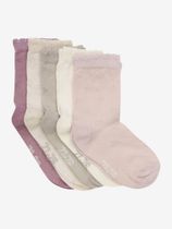 Minymo Socks w. Knit (5-pack) Kinder Sportsocken