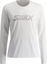 Swix Relay LS M, Bright White, L Unisex Langarm Laufshirt