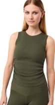 Mandala Side Ruffled Rib Top Damen Laufshirt