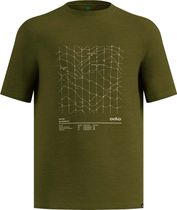 Odlo The Ascent Merino-blend Hyper Mapping T-shirt Herren Laufshirt