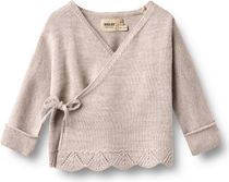 Wheat Knit Wraparound Long Sleeve Cleo Lace
