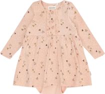 Minymo Body Dress LS AOP Rib