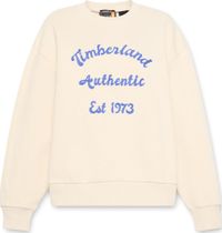Womens Brushed Back Chest Graphic Crew Sweatshi