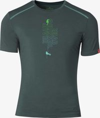 Ein schöner Fleck Erde Kurzarm-shirt Merino Aufsteiger - ABSEILER. Moorgrün