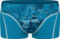 Ein schöner Fleck Erde Boxershorts Mont Blanc Pfauenblau