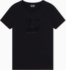 EA7 Train Logo Series W Tee SS Strass Box Crossover - Train Logo Series W Tee SS Strass Box Crossover Damen T-Shirt für sämtliche Outdoor Aktivitäten