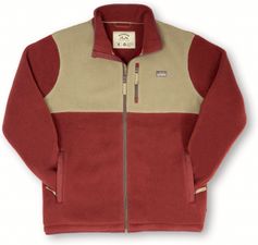 Bleubird Polar Fleece Deux Full Zip - Brick Unisex Midlayer für Outdoor Aktivitäten