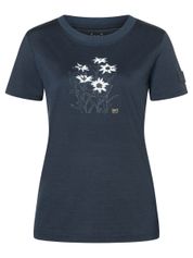Super.Natural W Edelweiss BIO J Tee Damen T-Shirt für sämtliche Outdoor Aktivitäten