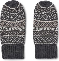Wheat Jacquard Mittens Haansi
