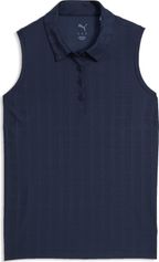 Puma W Plaid Knit SL Polo Damen Poloshirt