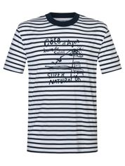 Super.Natural M Stripe Cote D'azur BIO J Tee Herren T-Shirt für sämtliche Outdoor Aktivitäten