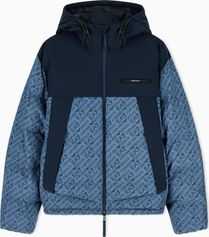 EA7 Mountain M Poly Down Hooded Jacket Logo Repeat Daunenjacke für Herren