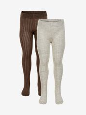 Minymo Stocking - Solid rib 2-pack Kinder Trekking & Wandersocken
