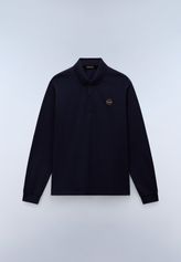 Napapijri Badge Jersey Long Sleeve Polo Shirt Herren Longsleeve für Freizeit und Outdooraktivitäten