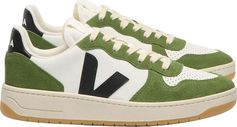 Veja V-10 Prime White Black Militar Men Freizeitschuhe