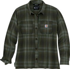 Carhartt Rugged Flex Loose Fit Midweight Flannel Long-sleeve Plaid Shirt Damenhemd für Outdoor Aktivitäten