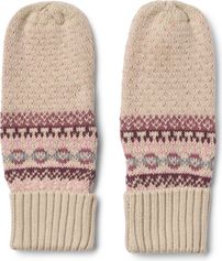 Wheat Jacquard Mittens Cotta