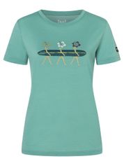 Super.Natural W Surfing Flowers Tee Damen Laufshirt