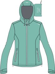 CMP Woman Jacket Fixed Hood Damen Hardshelljacke