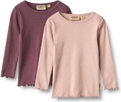 Wheat 2 Rib T-shirt Long Sleeve Ida Mädchen Longsleeve für Freizeit und Outdooraktivitäten