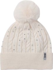 Colmar Beanie With Rhinestone Detachable Synthetic Fur With Polar Liniing