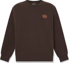 Timberland Mens Leather Patch LB Crew Sweatshirt