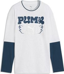 Puma MID90s Relaxed Layered Longsleeve Tee B Jungen Longsleeve für Freizeit und Outdooraktivitäten