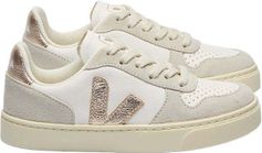 Veja Small V-10 Laces Extra-white Platine Natural Freizeitschuhe