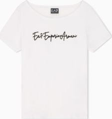 EA7 Train Logo Series W Handwritten Tee SS Crossover - Train Logo Series W Handwritten Tee SS Crossover Damen T-Shirt für sämtliche Outdoor Aktivitäten