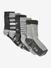 Minymo Sock w. Pattern (5-pack) Kinder Sportsocken