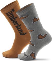 Timberland Mens 2 Pack Boot Print Crew