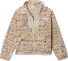Columbia Unisex Youth Sequoia Grove Printed Fleece Jacket Kinder Midlayer für Outdoor Aktivitäten