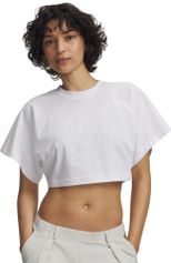 Under Armour Cropped Script SS Tee Damen Laufshirt