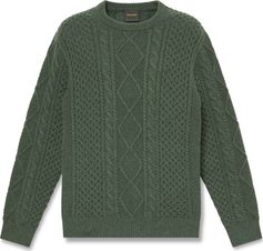 Timberland Mens Cable Cotton Blend Crew Neck Sweater