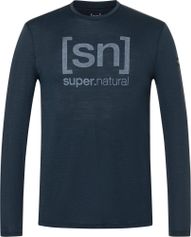Super.Natural M Denim Logo SN LS Herren Longsleeve für Freizeit und Outdooraktivitäten