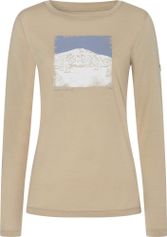 Super.Natural W Lithography Mountain LS Damen Longsleeve für Freizeit und Outdooraktivitäten