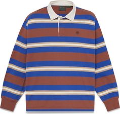 Timberland Mens LS Striped Rugby Polo Herren Poloshirt
